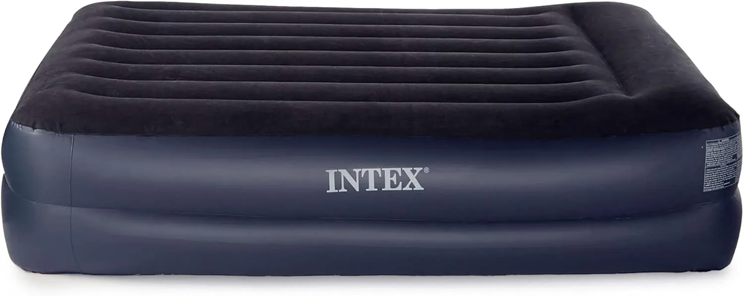 Intex Dura-Beam Standard Series Pillow Rest Raised Airbed w/Built-in Pillow & Electric Pump