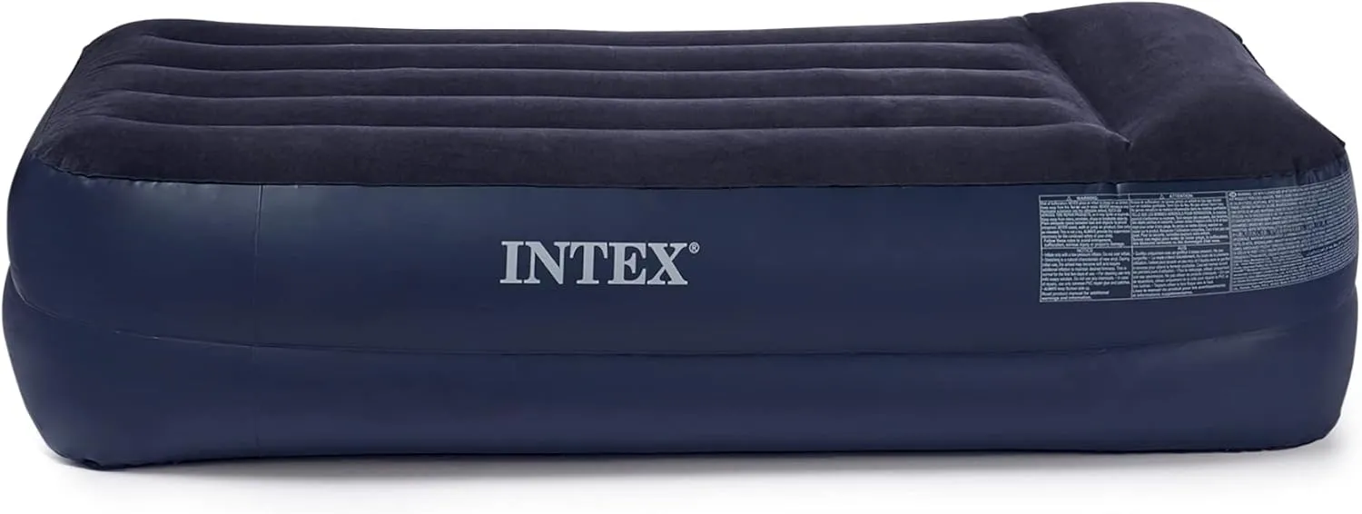 Intex Pillow Dura-Beam Series Rest Raised Airbed with Internal Pump (2020 Model)