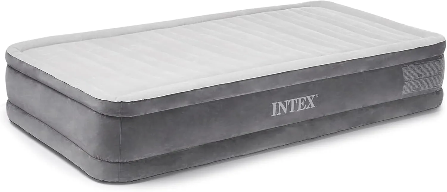 Intex Recreation 67765E Comfort Plush Mid Rise Dura-Beam Airbed with Built-in Electric Pump, Bed Height 13", Twin