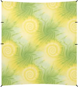 Irregular tie-dye in Yellowish-Green Beach Cabana Tent UPF50  Protection Water-Resistant Large Portable Sun Shelter with Carrying Bag for Backyard, Grassland, Park