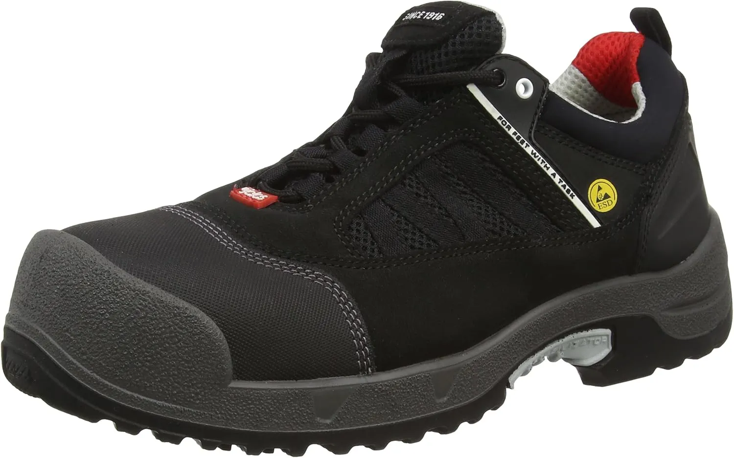 JALAS 3018 Zenit Safety Shoe - Ultralight Hi-Tech Scandinavian Style Work Shoes - Aluminum Steel Toe - Nail Protection - S3, SRC, ESD - ASTM Certification