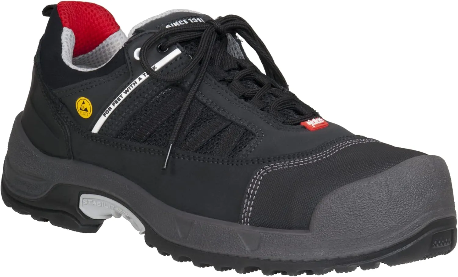 JALAS 3018 Zenit Safety Shoe - Ultralight Hi-Tech Scandinavian Style Work Shoes - Aluminum Steel Toe - Nail Protection - S3, SRC, ESD - ASTM Certification