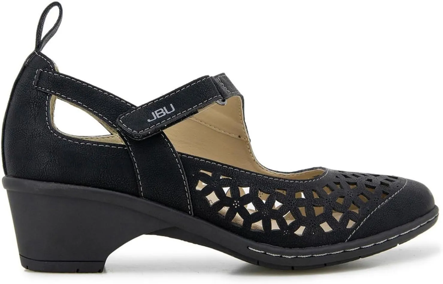 JBU Jolene Women's Comfort Casual Adjustable Ankle Strap Pump