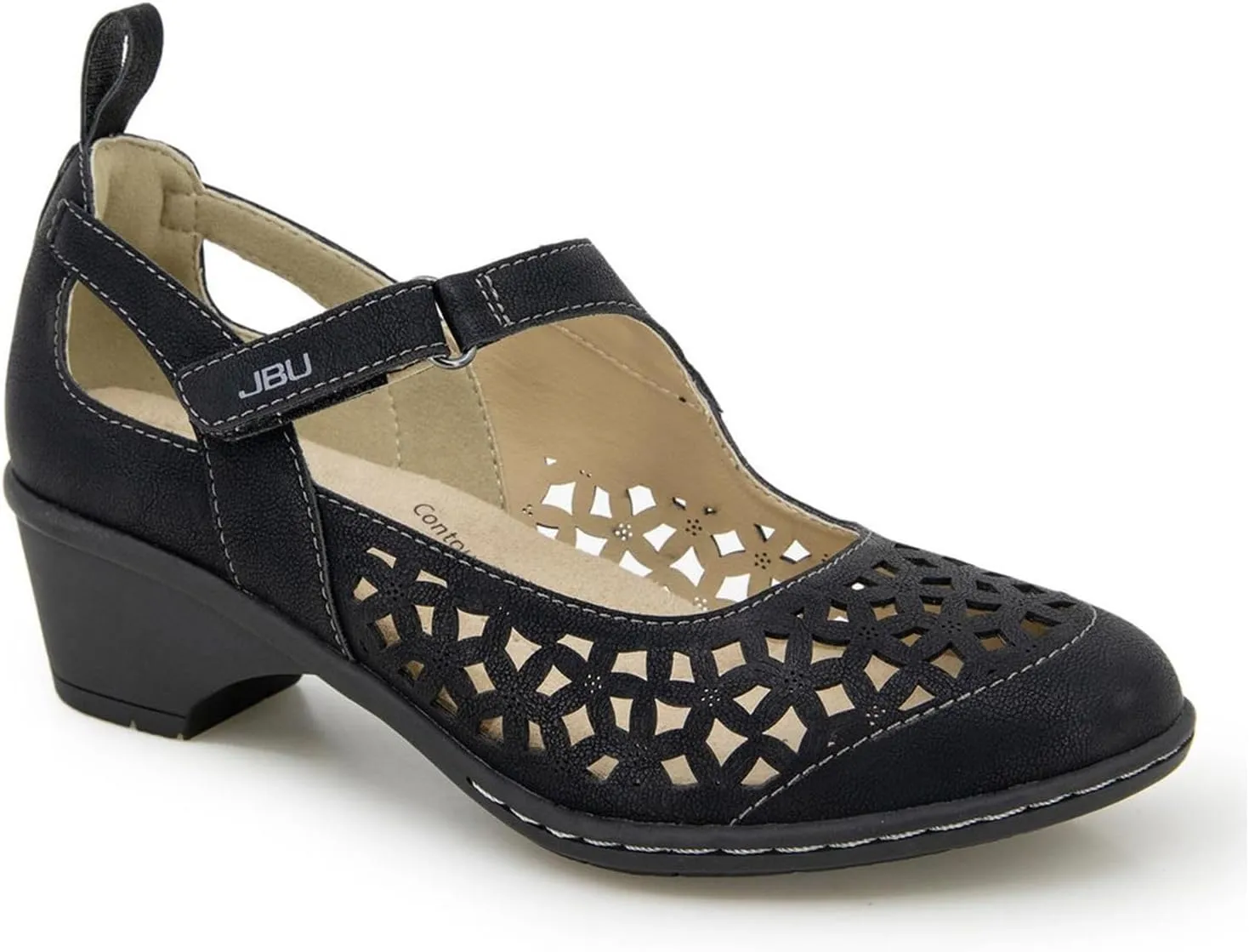 JBU Jolene Women's Comfort Casual Adjustable Ankle Strap Pump