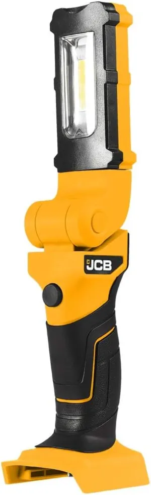 JCB Tools - JCB 20V LED Worklight - Variable Positioning Adjustment - High Lumens Flashlight - Outdoor and Indoor Use - Handheld - Bright Hanging Lamp - For Garages, Emergency, Work, Free Standing