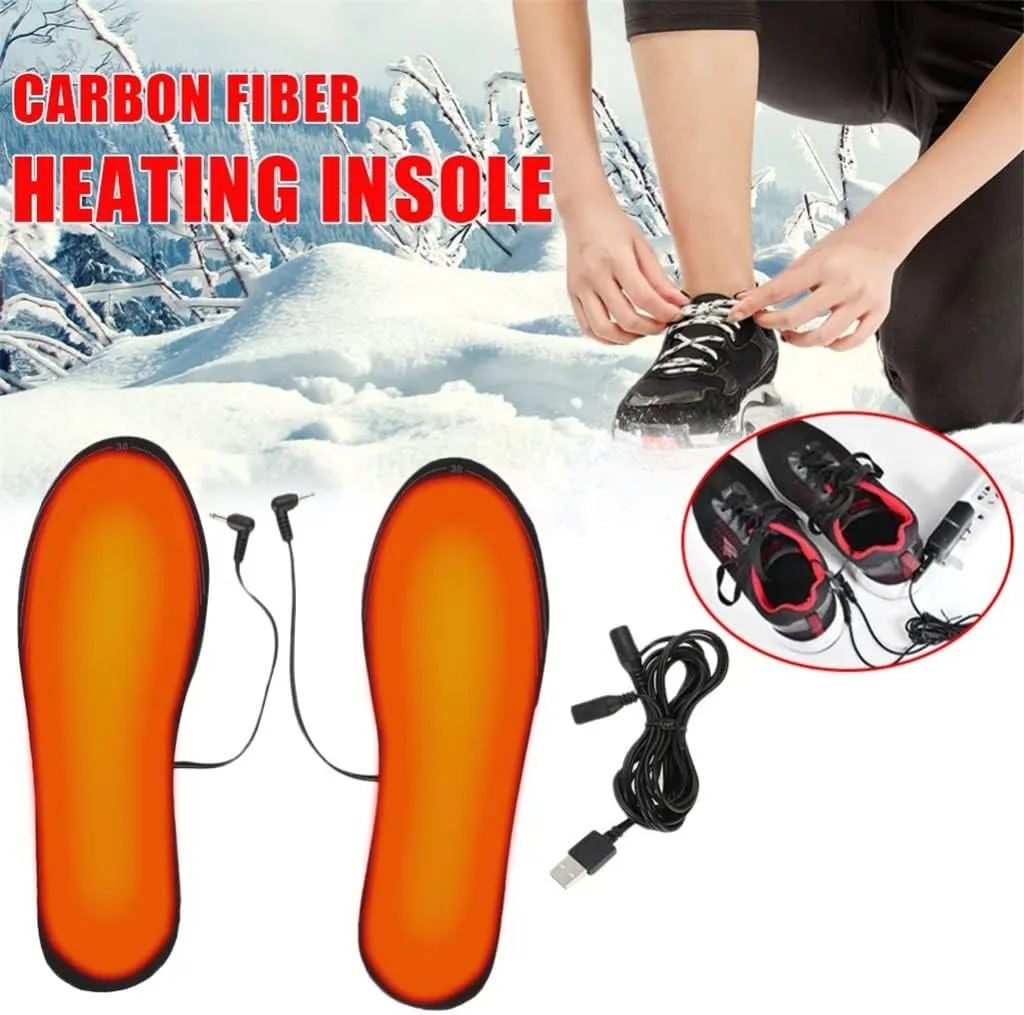 JCDZSW CSCDD 1 Pair Heated Shoe Insoles Foot Warming Pad Feet Warmer Sock Pad Mat Winter Outdoor Sports Heating Insoles Winter Warm Soles(41-46)