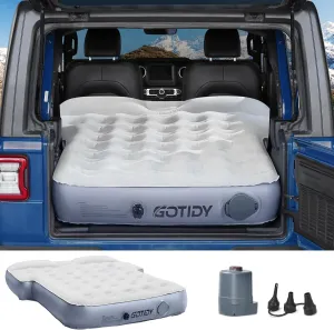 Jeep Air Mattress Jeep Wrangler Air Mattress Jeep Mattress Trunk Full Size Built-in Pillow Air Mattress for Large SUV Jeep JK JL JKU JLU SUV with Built in Pump for 2 Persons