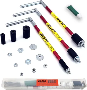 Jet Swet 2062 Kit - Water Stopper for Pipes 1/2", 3/4", 1" - 3 Tools   Replacement Parts Gaskets Nuts, Heavy Duty Plumbing Plugs for Fast Copper PVC Water Line Repairs 65 PSI, Solder Without Draining