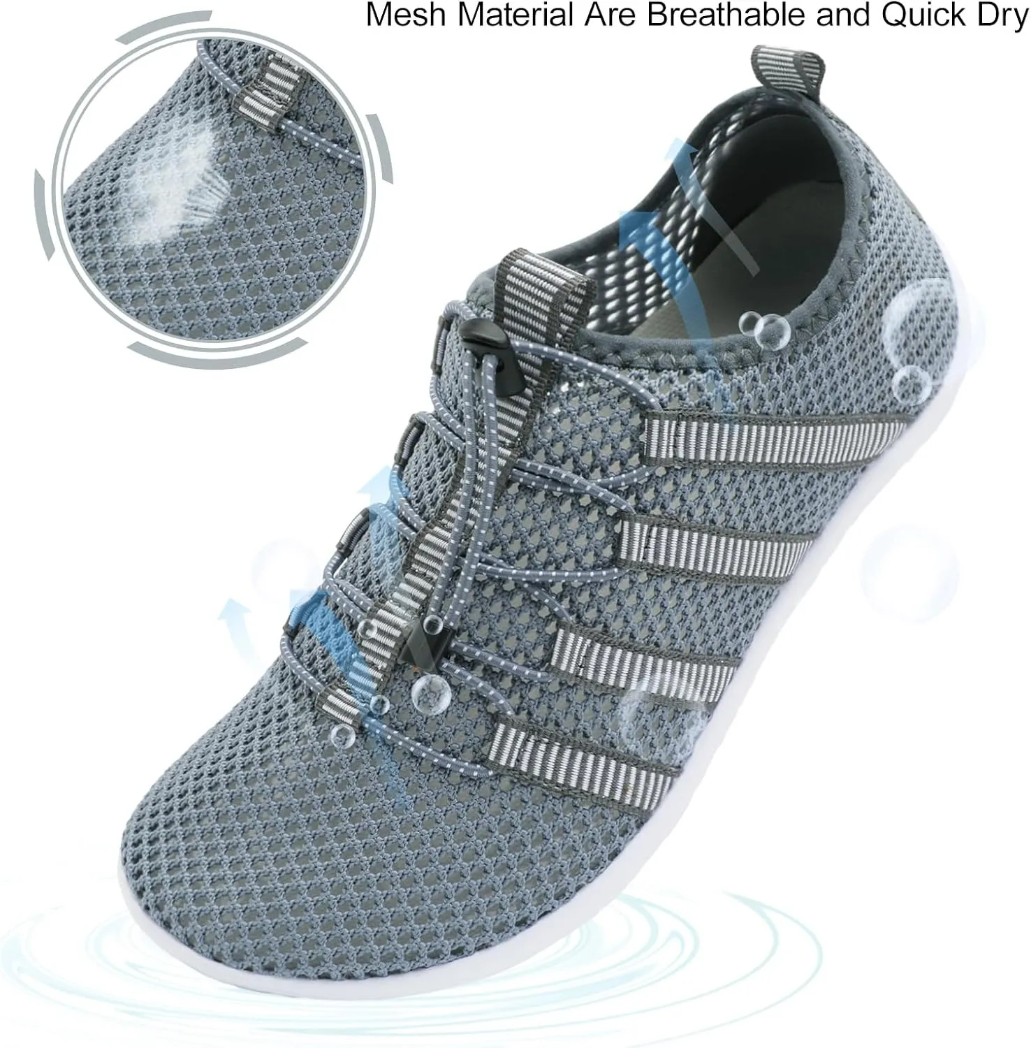 JIASUQI Athletic Hiking Beach Water Shoes Barefoot Aqua Swim Sports Walking Shoes for Women Men