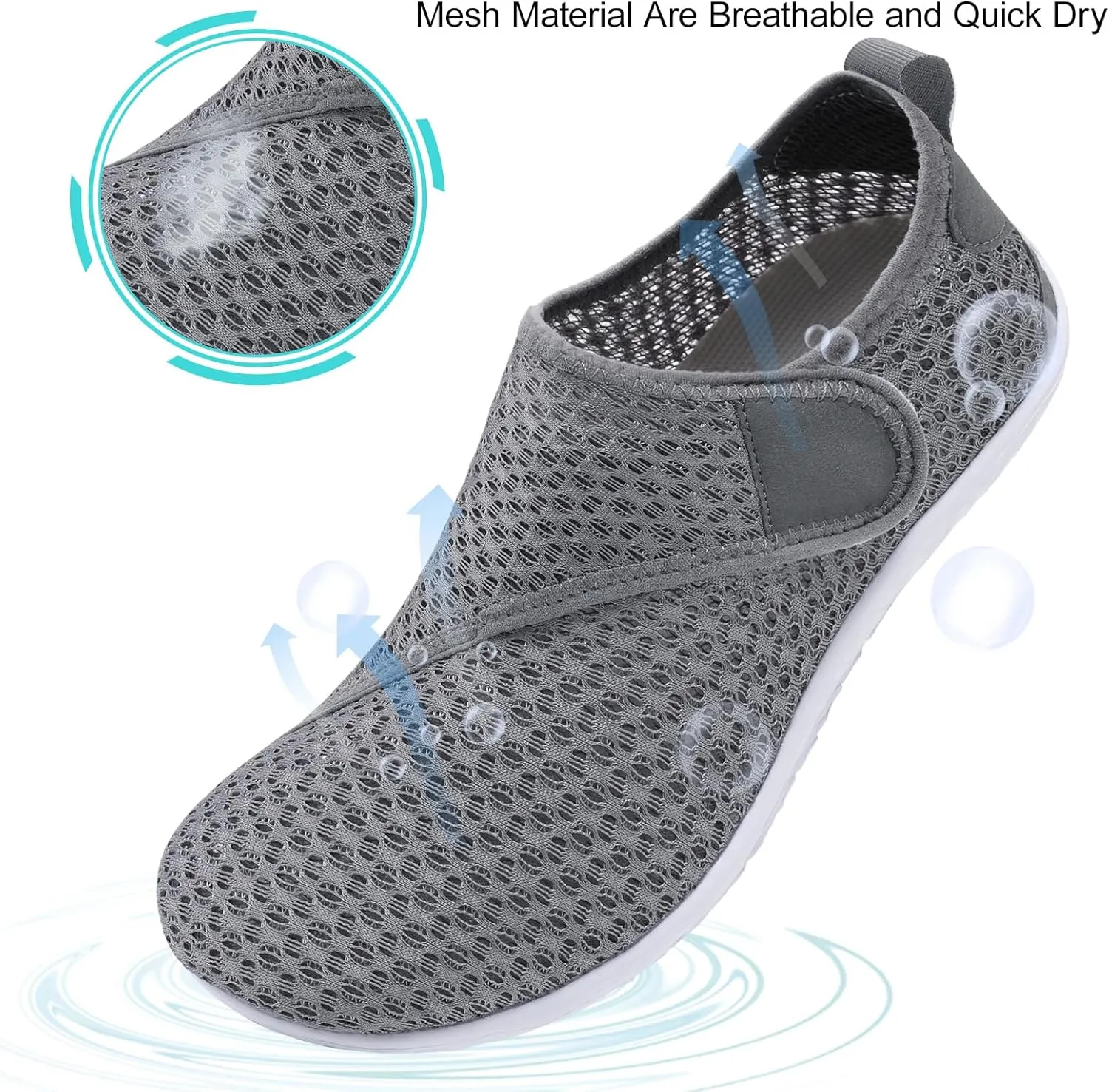 JIASUQI Athletic Hiking Beach Water Shoes Barefoot Aqua Swim Sports Walking Shoes for Women Men
