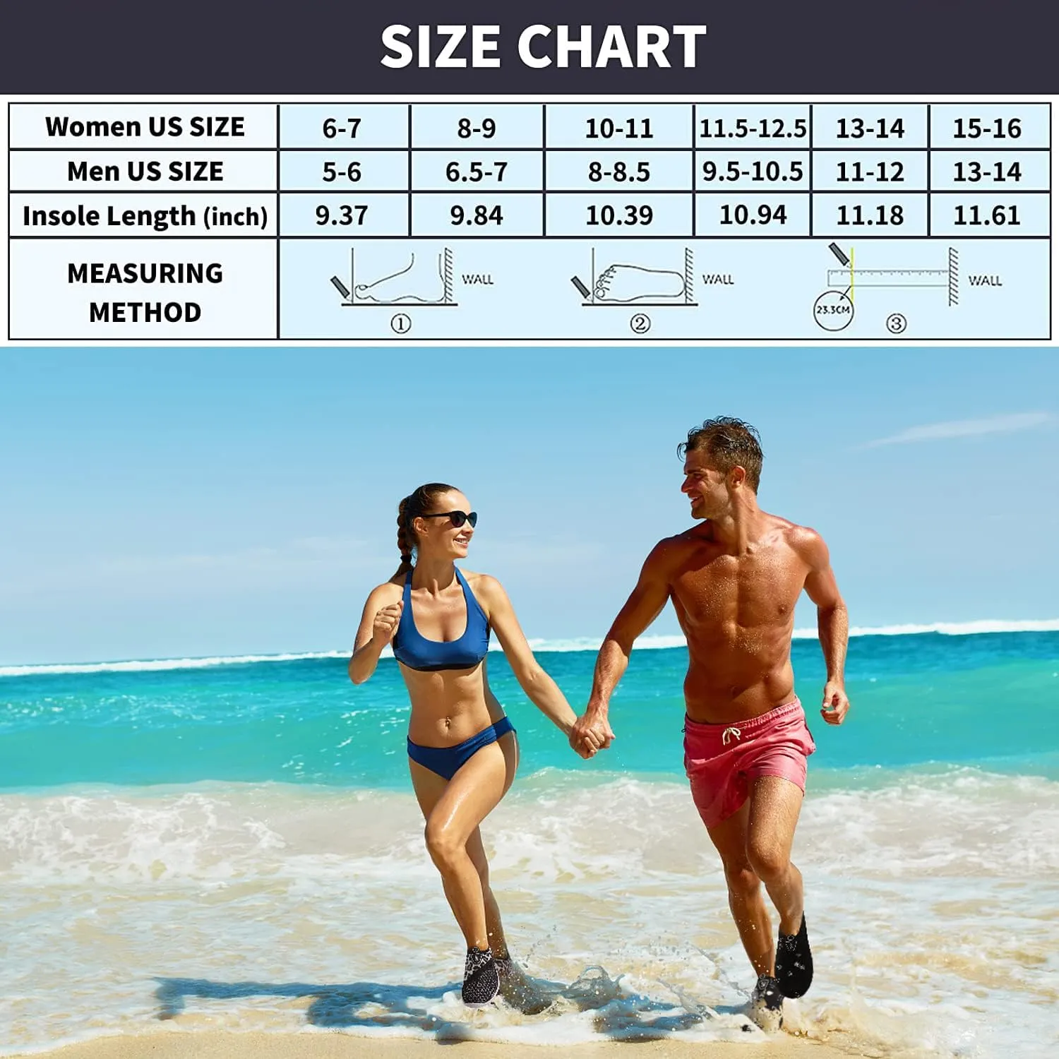 JIASUQI Athletic Hiking Beach Water Shoes Barefoot Aqua Swim Sports Walking Shoes for Women Men