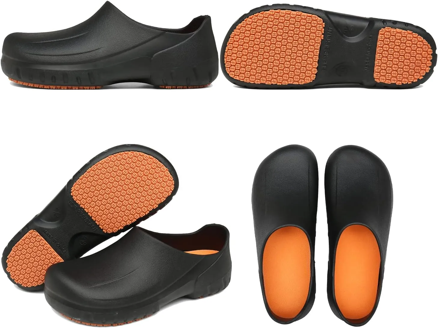 JSWEI Chef Shoes Men -Waterproof and Oil-Proof Clogs Non Slip Kitchen Shoes for Men Nursing Shoes Garden Shoes Outdoor Chef Clogs for Kitchen Food Service