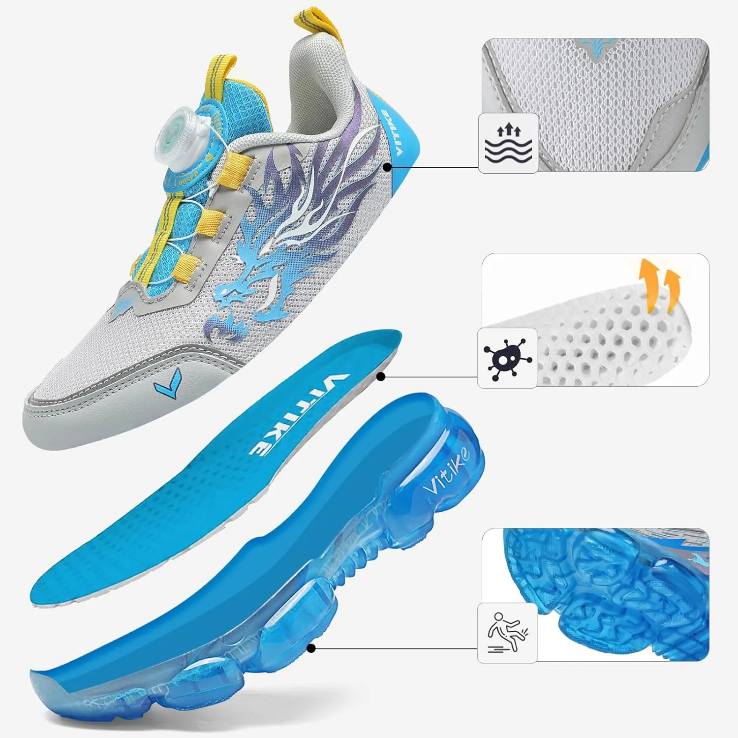 Kids Sneakers Boys Girls Running Tennis Shoes Athletic Sports Casual
