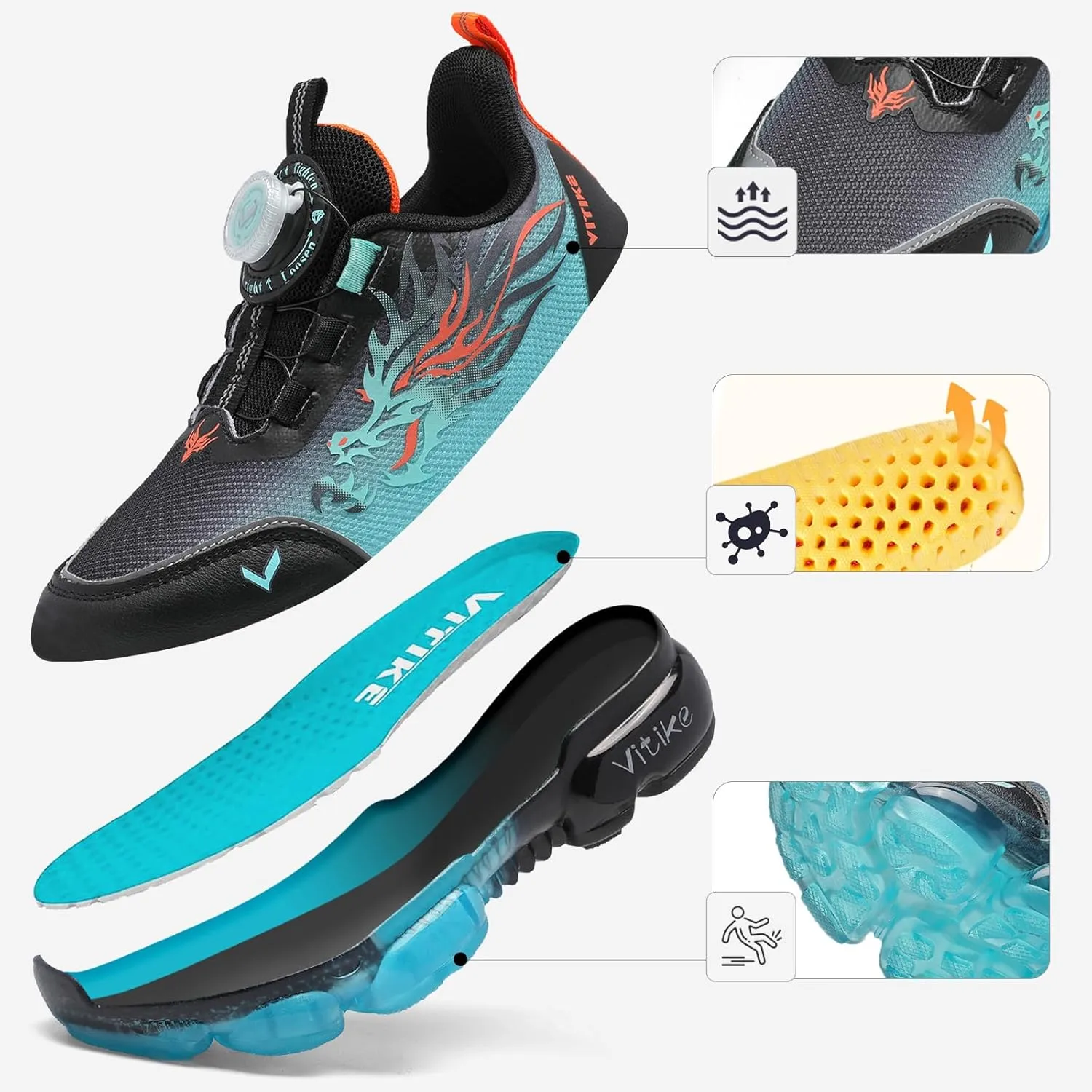 Kids Sneakers Boys Girls Running Tennis Shoes Athletic Sports Casual