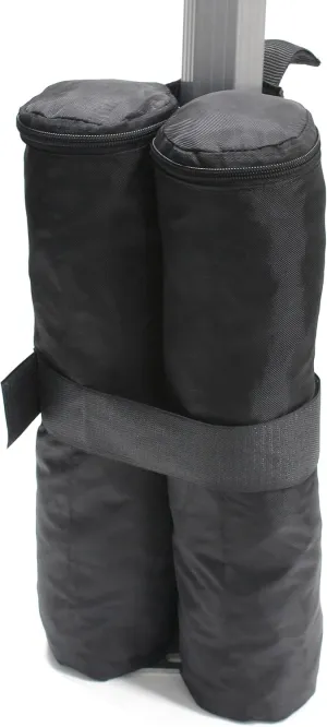 King Canopy Weight Bags for Instant Pop Up Canopy, Shelter, Sand Bags, Leg Weight, Patio, 4 Pack, Black, INAWB400