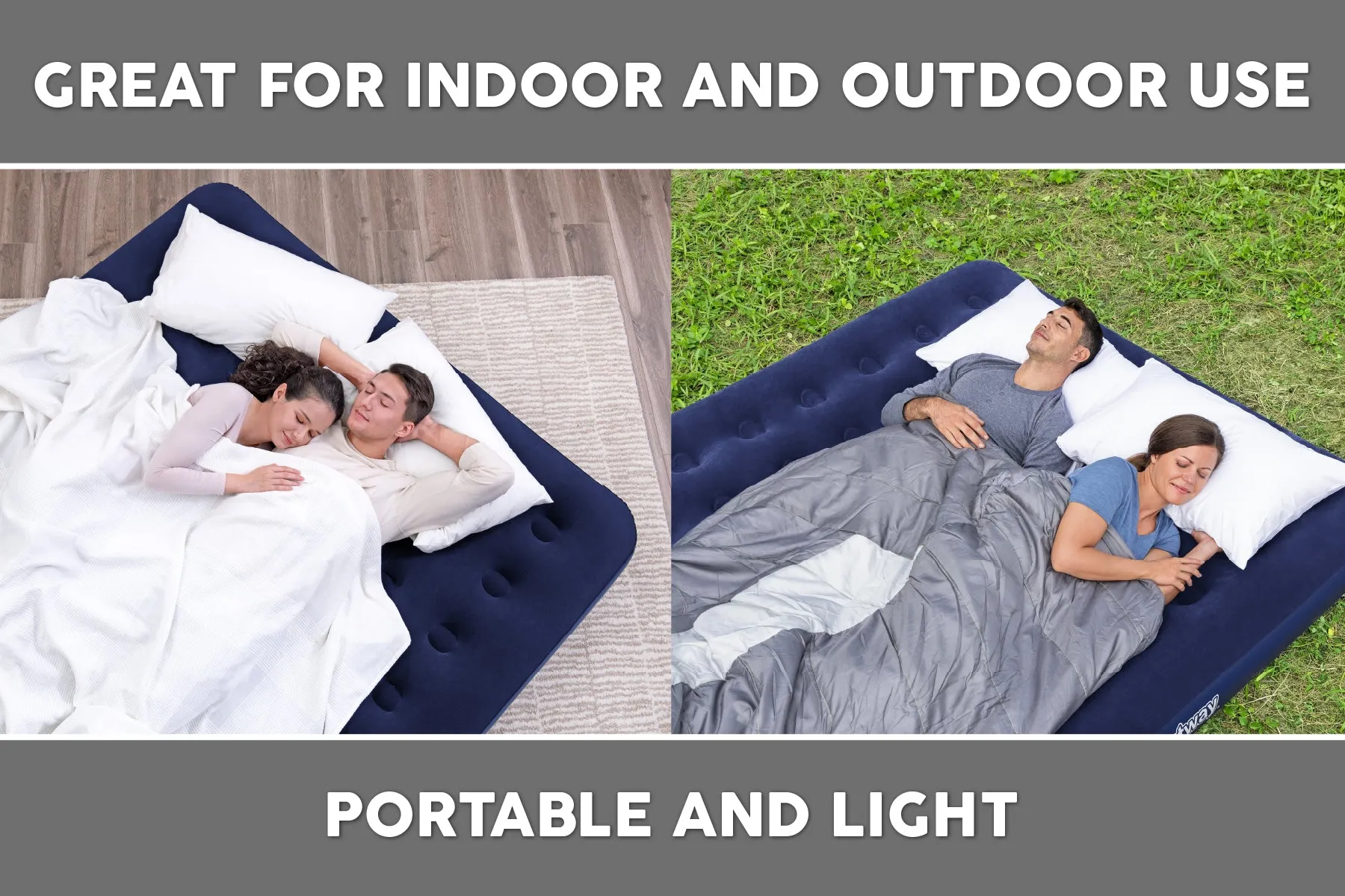 King Flocked Airbed Inflatable Air Mattress