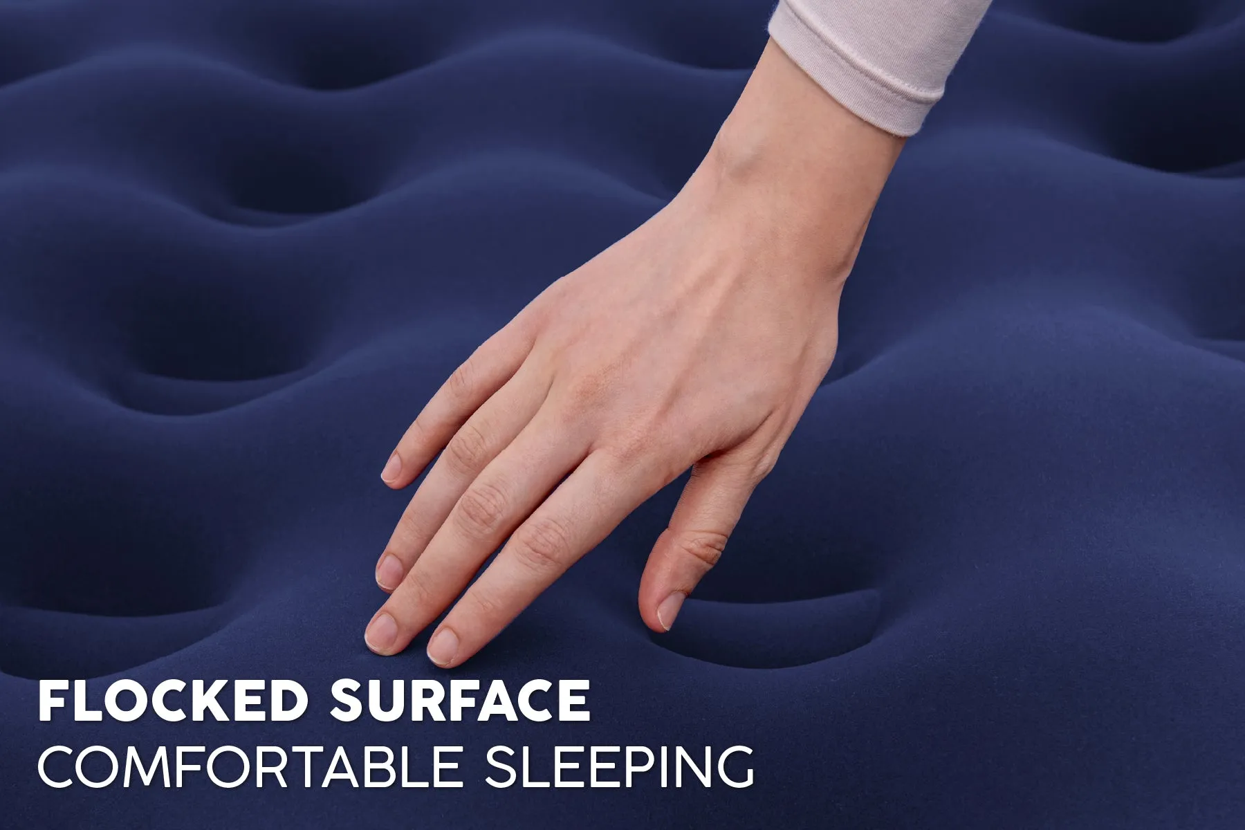 King Flocked Airbed Inflatable Air Mattress