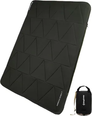 KingCamp Double Sleeping Pad, Inflatable Camping Mattress 2 Person with Removable Foam Cover & Pump Sack, Queen Sleeping Mat Camping Essentials for Outdoor Tent Car (Green)