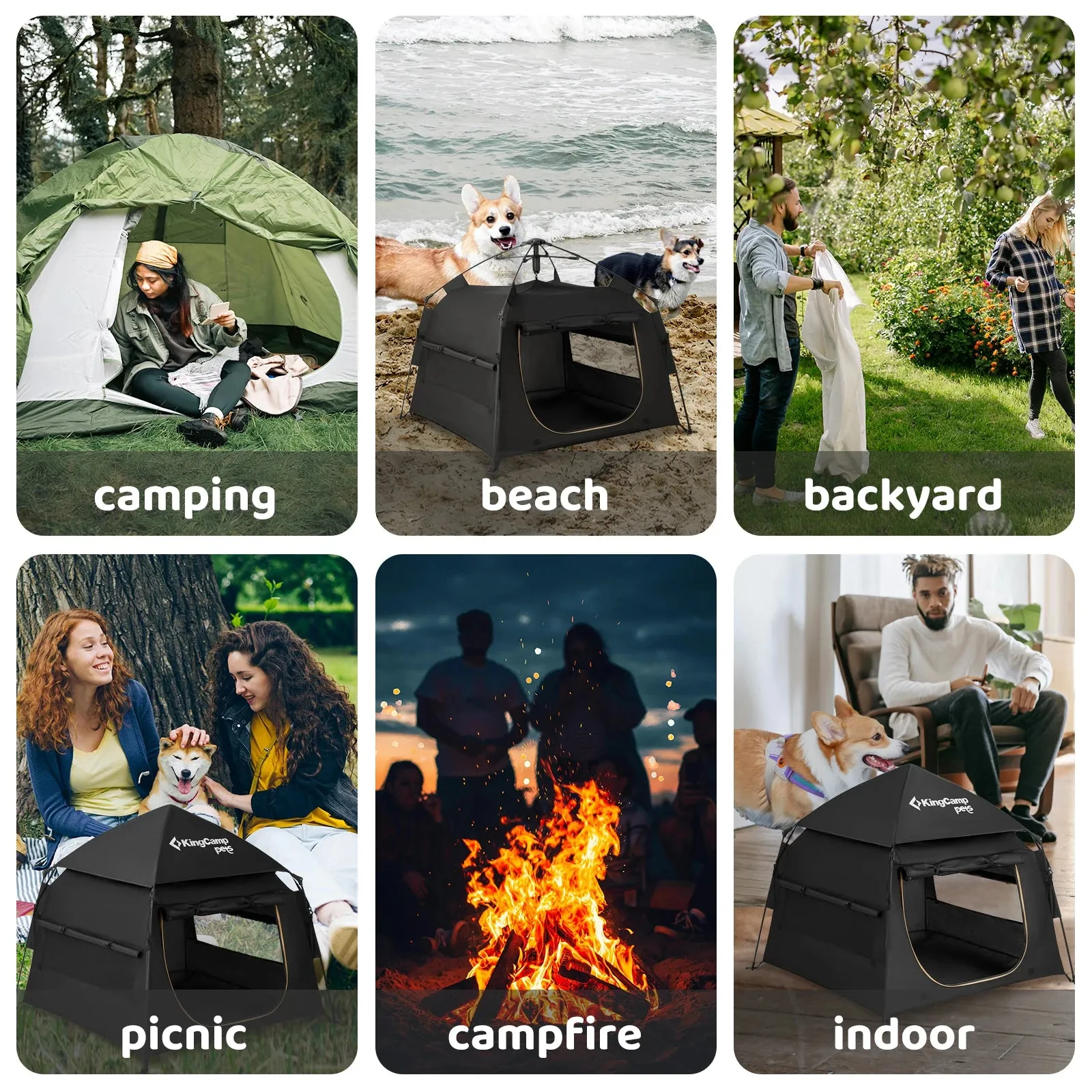 Kingcamp Foldable Dog Tent Outdoor