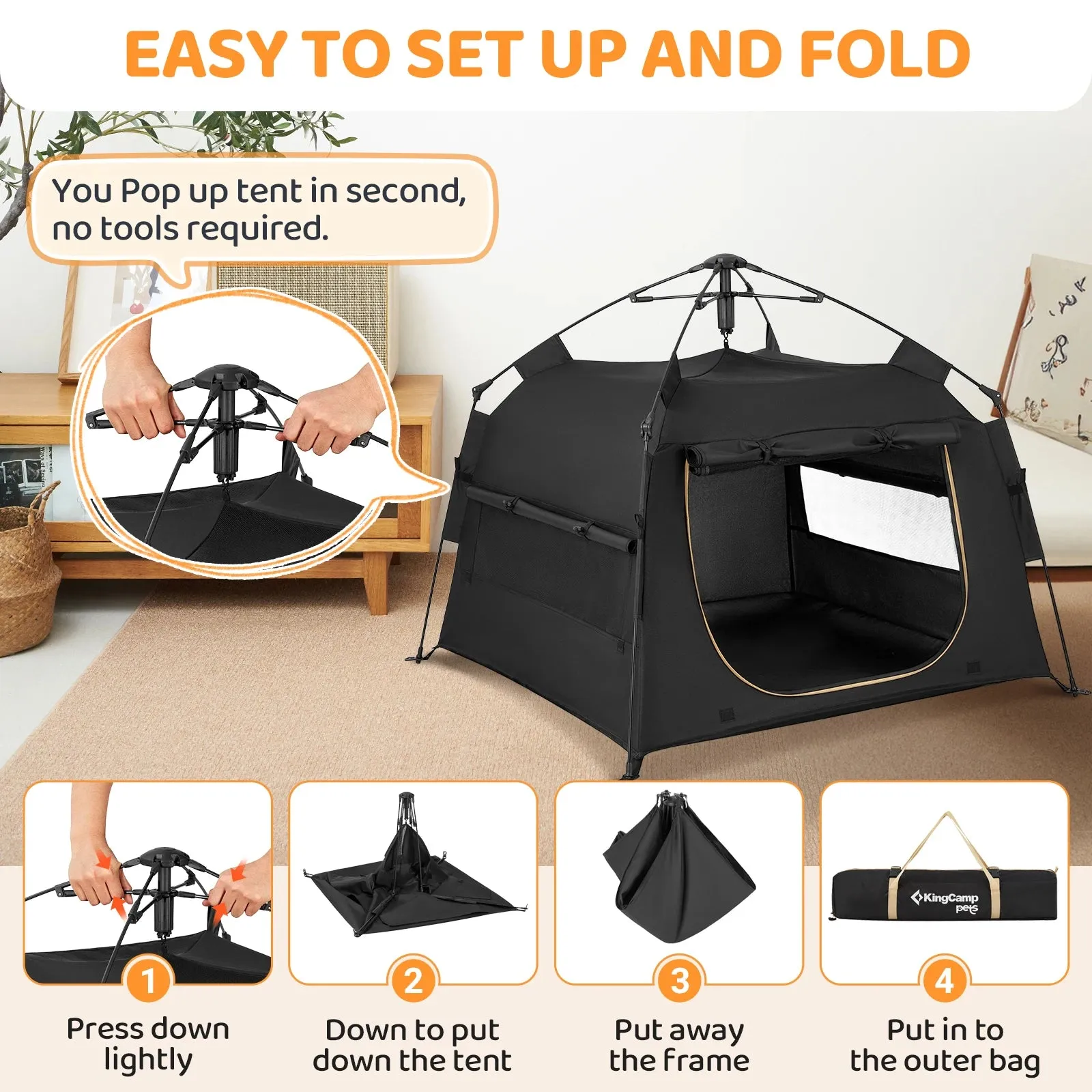 Kingcamp Foldable Dog Tent Outdoor