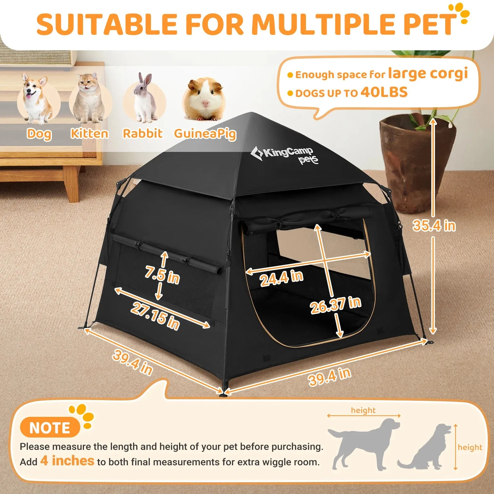 Kingcamp Foldable Dog Tent Outdoor