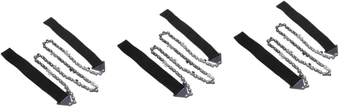 Kisangel 3pcs Outdoor Portable Hand Saw Pocket Chainsaw Hiking Accessory Survival Self Cleaning Razor