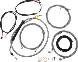 LA CHOPPERS Cable Kit - 12" - 14" Ape Hanger Handlebars - ABS - Stainless LA-8056KT3-13