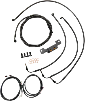 LA CHOPPERS Cable Kit - 12" - 14" Ape Hanger Handlebars - Midnight LA-8055KT3-13M