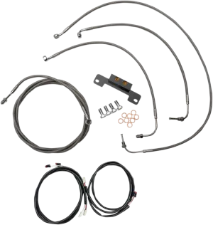 LA CHOPPERS Cable Kit - 15" - 17" Ape Hanger Handlebars - Stainless LA-8055KT3-16