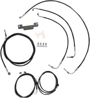 LA CHOPPERS Cable Kit - 18" - 20" Ape Hanger Handlebars - Black LA-8055KT3-19B