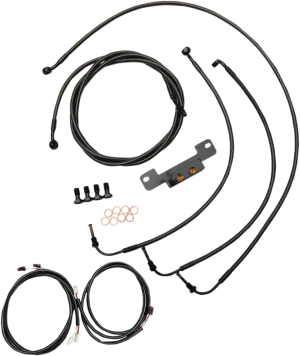 LA CHOPPERS Cable Kit - 18" - 20" Ape Hanger Handlebars - Midnight LA-8055KT3-19M