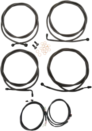 LA CHOPPERS Cable Kit - Mini Ape Hanger Handlebars - Midnight LA-8054KT3-08M