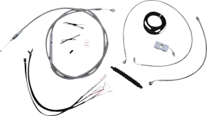 LA CHOPPERS Handlebar Cable/Brake Line Kit- Quick Connect - Complete - 12" - 14" Ape Hangers - Stainless LA-8156KT2-13