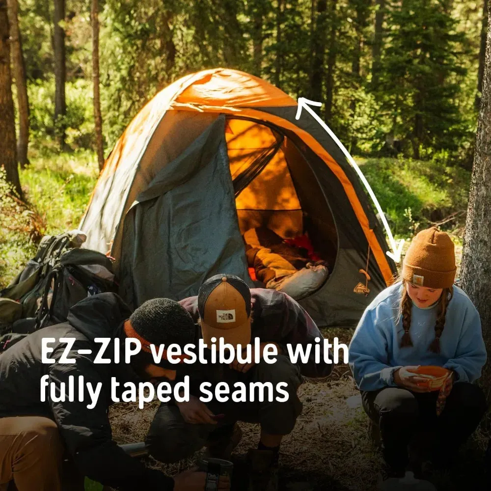 Large Terrace 2 or 4 Person Backpacking Tent with Vestibule 3 Season Aluminum Frame