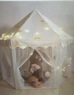 Laylala® Kids Play Tent Children Large Playhouse Indoor/Outdoor Play Fairy Princess Castle Tent, Portable Fun Perfect Hexagon Large Playhouse Toys for Girls/Children/Toddlers Gift Room,(Beige)