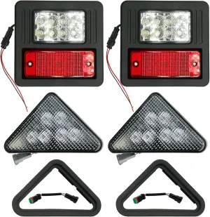 LED Light Kit Rear LH and RH LED Headlight for Bobcat 751 753 763 773 863 864 873 883 963 T140 T180 T190 T200 T250 T300 T320 S130 S150 S160 S175 S185 S205 S220 S250 S300 S330 OE 7259523 7259524