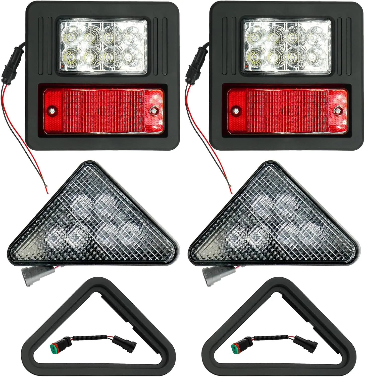 LED Light Kit Rear LH and RH LED Headlight for Bobcat 751 753 763 773 863 864 873 883 963 T140 T180 T190 T200 T250 T300 T320 S130 S150 S160 S175 S185 S205 S220 S250 S300 S330 OE 7259523 7259524