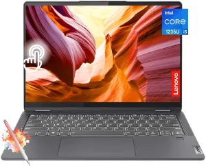 Lenovo Flex 5i 14" FHD Touchscreen 2-in-1 Laptop, Intel Core i5-1235U, 8GB Memory, 512GB PCIe SSD, Intel Iris Xe Graphics, 512GB SSD, Thunderbolt 4, Fingerprint, Webcam, Windows 11, w/Stylus