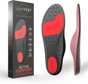 LightFeet Active Support Insoles: Arch Support Insoles Designed for Support & Comfort by Australian Podiatrists | 3-Step Arch Support for Optimal Alignment & Injury Prevention - L