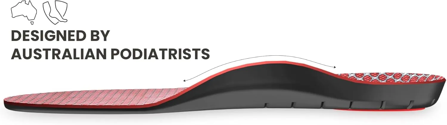 LightFeet Active Support Insoles: Arch Support Insoles Designed for Support & Comfort by Australian Podiatrists | 3-Step Arch Support for Optimal Alignment & Injury Prevention - L