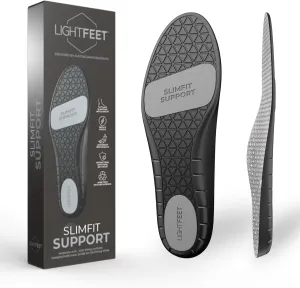 Lightfeet Slimfit Support Insoles: Optimal Support, Fit, & Comfort for Slim-Fit Shoes | Designed by Australian Podiatrists | Boost Muscle Efficiency, Reduce Joint Stress & Impact – M