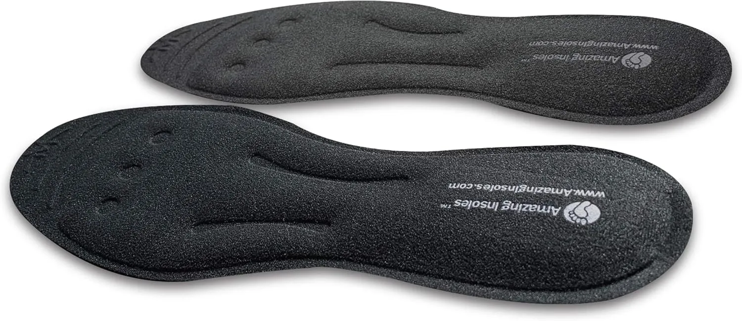 Liquid Massaging Orthotic Shoe Insoles - Foot Pain Relief and Arch Support - Glycerin Filled - Shock Absorbing Foot Massage for Plantar Fasciitis - Women's 7-8