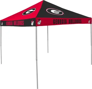 LOGO Brands NCAA Georgia Bulldogs 9 x 9 Foot Pinwheel Tailgating Canopy, Red/Black, One Size