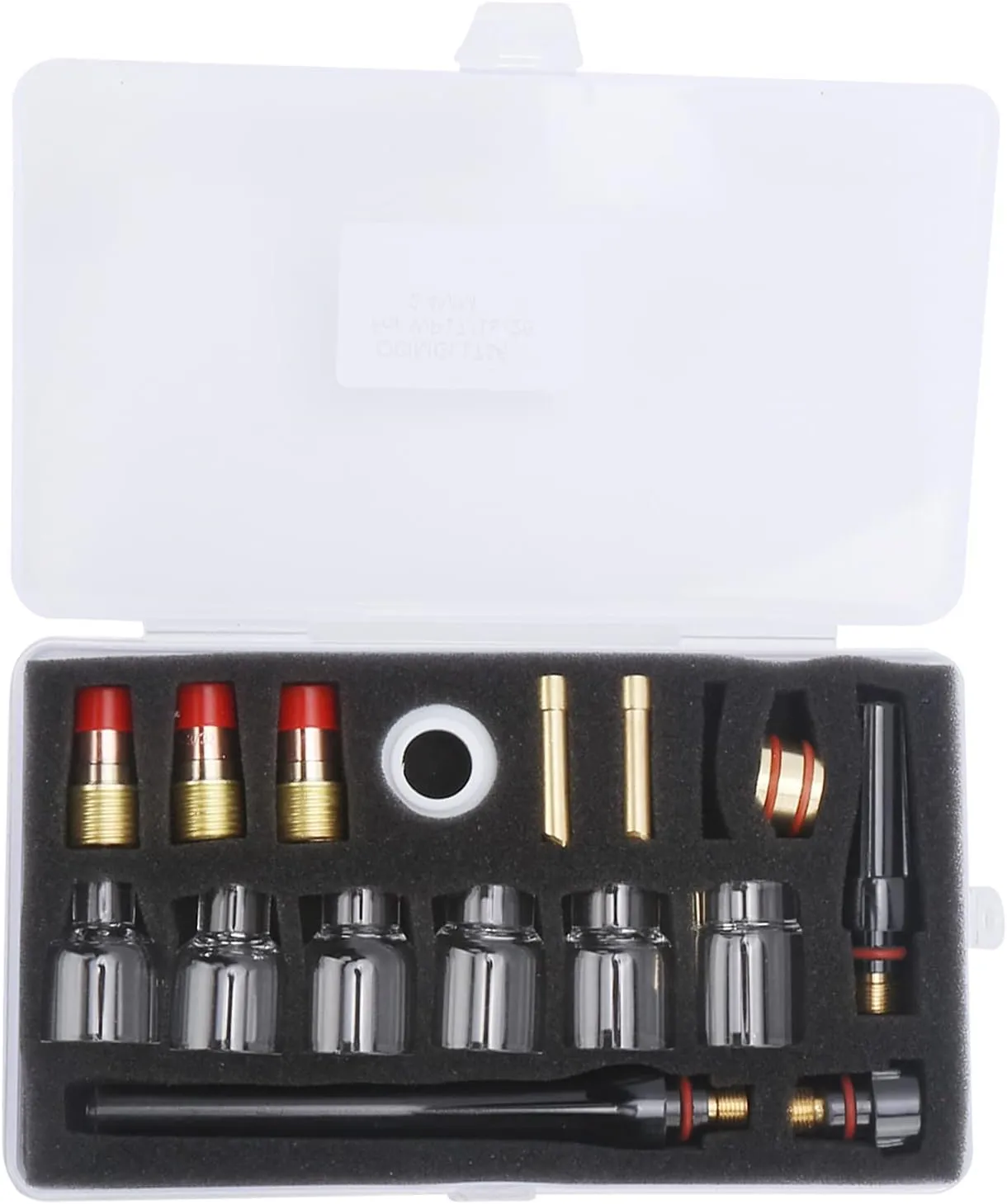 Long Welding Torch Accessories Glass Cup Welding Brass Consumable Tool for WP-17/18/7, DurabilityOptimized and Complete Set, Ideal for Argon Weapon