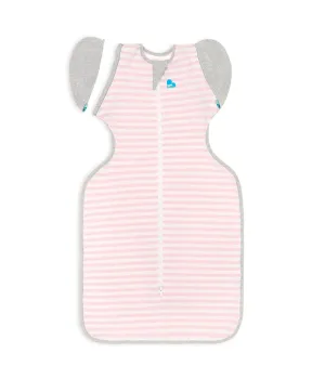 Love to Dream Swaddle Up Transition Bag, Medium (6-8.5kg), Ideal for 20-24°C, Patented Zip-Off Wings, Help Baby Transition from Being Swaddled to Arms-Free When Showing Signs of Rolling, Pink