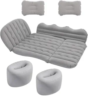 Luxury Air Mattress Car Sleeping for Dodge Ram 1500 Classic Model/3500 Jump Seat, 3 Min Fast Blow up, Inflatable Car Air Mattress Back Seat Bed for Home Car Travel Camping,C Grey