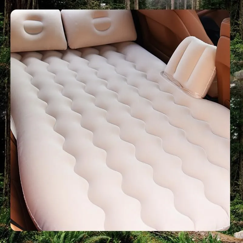 Luxury Air Mattress Car Sleeping for Dodge Ram 1500 Classic Model/3500 Jump Seat, 3 Min Fast Blow up, Inflatable Car Air Mattress Back Seat Bed for Home Car Travel Camping,C Grey