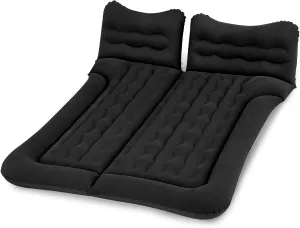 MADOG Car Inflatable Bed, Portable Foldable Flocking Surface Car Camping Mattress for Home Car Travel Camping, Car Bed Backseat Load Up to 440 lbs, Black