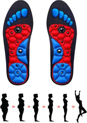 Magnetic Insoles, 1 Pair Acupressure Massage Insoles, Magnetic Therapy Insoles for Men and Women, Orthopedic Insoles Plantar Foot Health Care (Men 7-9 | Women 9-11 | 27.5cm)