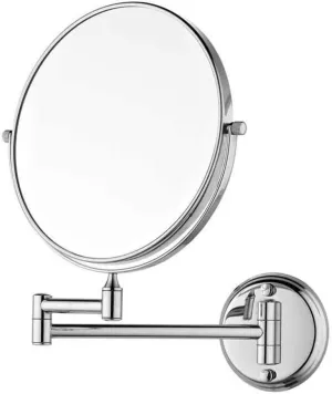 Makeup Mirror 8-inch Cosmetic Mirror Bathroom Mirror Wall Hanging Folding Double-Sided Metal Round 3X Magnifier